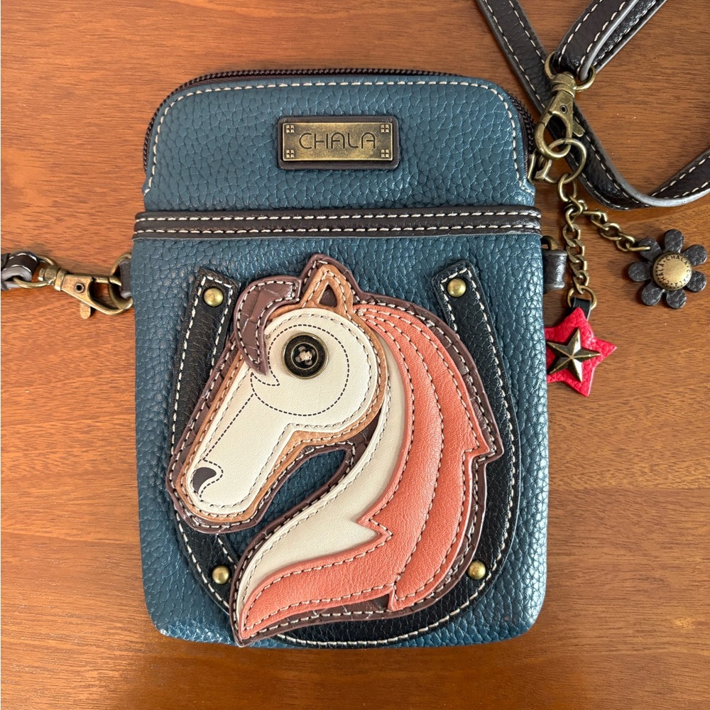 Chala  Horse Crossbody shoulder Bag purse cell phone holder